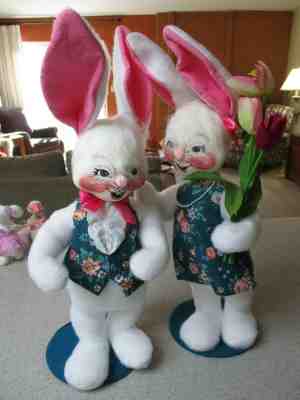 Annalee Mobilitee 24" Easter Finest Boy and Girl Bunnies