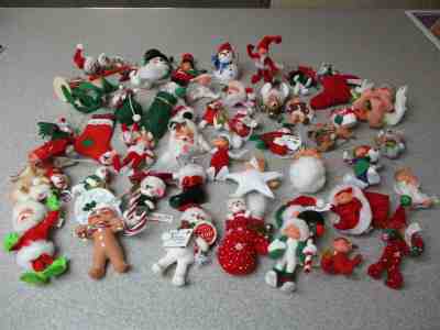 Annalee Christmas Ornaments - Lot of 45