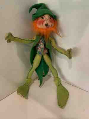 1955 ANNALEE Doll GREEN ELF old 1955 USA 10" OOH Mouth