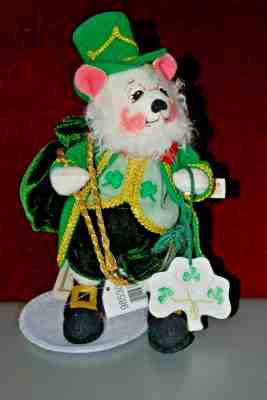 Annalee A Boscov's Excl. 2003: Dougal The Irish Christmas Bear 8" W/SHAMROCK ORN