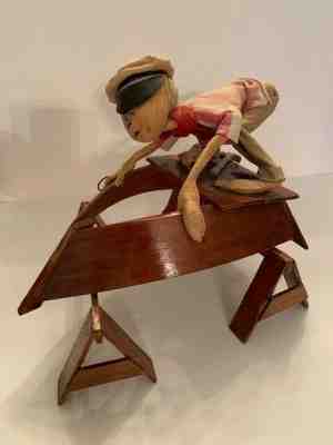 Vintage Antique Annalee Mobilitee 10" Doll - Old Man Building Boat -  1950's era