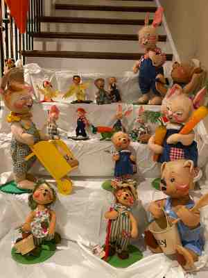 annalee spring dolls. Lot of 17 spring themed dolls sizes 5” - 22”