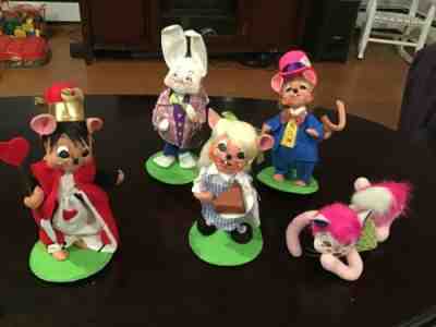 ANNALEE DISNEY ALICE IN WONDERLAND LOT OF 5 FREE SHIPPING