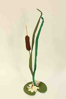 1996 Annalee Toy Large Doll 24" Long Stem Country Cattail on Lily Pad #1843