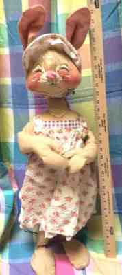 AnnaLee Mobilitee Doll Vintage Large Easter Girl Bunny 28 Inch