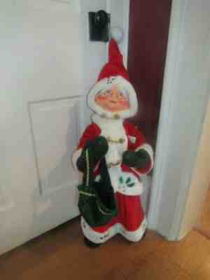 2005 Large Annalee Mobilite Winterberry Mrs.Claus 30"Doll Minty Poseable
