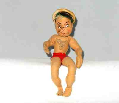 Vintage Antique Annalee Mobilitee Doll 10" Bathing Boy - 1956