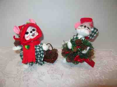Annalee 2018 Northwoods 6" Girl & Boy Mice Pair  Brand New With Tags