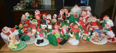 MASSIVE LOT 235 ANNALEE DOLLS CHRISTMAS EASTER BEARS BUNNY'S SANTA PLUS MUST SEE