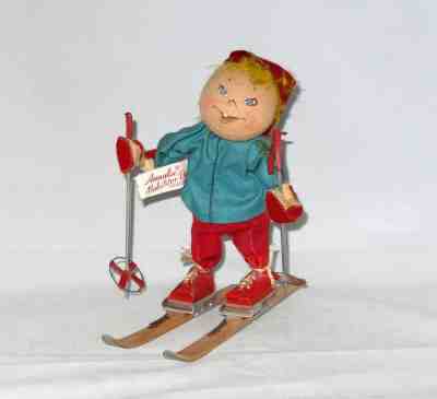 Vintage Antique Annalee Mobilitee 7" Doll 1955 - Skier - Great Condition