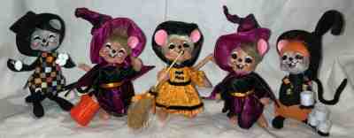 GROUP OF HALLOWEEN ANNALEE FIGURES - MICE