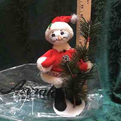AnnaLee Mobilitee Doll Snowflake Snowman With Tree