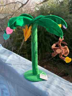 Rare & New VALENTINES DAY Bananas Palm Tree MONKEY ANNALEE Dolls 12" ? 2009 ? ??