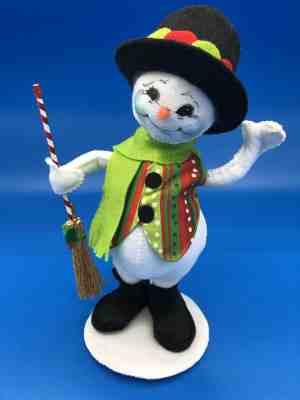 Annalee 9" Jolly Lolli Snowman #550115 NEW w/ Tags & Bag Snowman Holding Broom