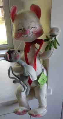 ANNALEE CHRISTMAS CAT & MOUSE 1981 SET OF 2