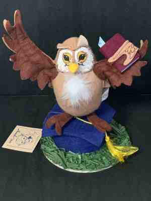 8" ANNALEE DOLL GRADUATION OWL DOLL MADE IN USA 963088