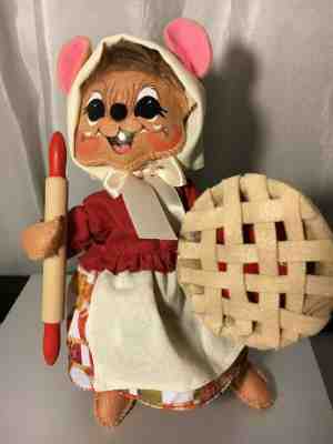 Annalee 2016 Thanksgiving Cherry Pie Chef Mouse 350916 Defect Pics 6 & 7 NEW