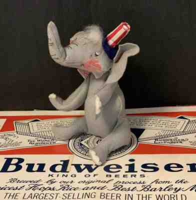 1968 Annalee 10" Patriotic Elephant  - Excellent 4th of July Election Year