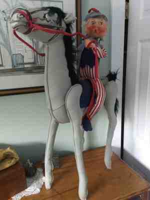 Anna Lee 1971 Approximately 30” Jockey Horse and Rider  Anna Lee