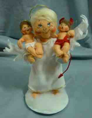 Annalee Dolls 8" Naughty & Nice Angel 3" Baby Angel Devil 2010 AL838