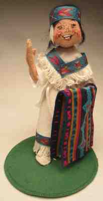 Annalee Everyday 9" Indian Girl Holding a Blanket Mobility Doll 1996 Made in USA