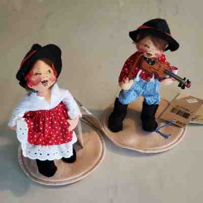 Rare Annalee NASHVILLE Boy and Girl Fiddle & Square Dance 1995 2360