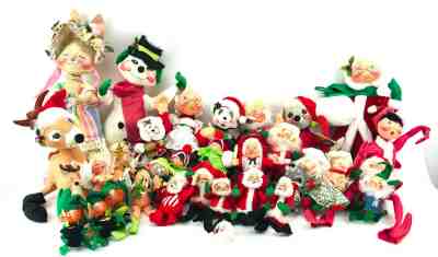 Large LOT Annalee Chrismas Characters Figures All Sizes & 1982 Rennoc Santakins 