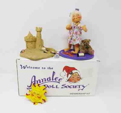 1999 7" Annalee Mending My Teddy in Membership Kit Box
