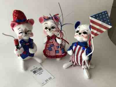Annalee Doll Patriotic 4th of July Lot Of 3, Firecracker, Kite