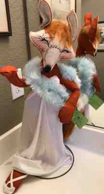 VINTAGE 1981 ANNALEE FEMALE FANCY FOX  21" H