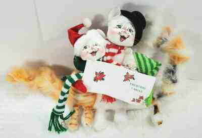 NEW 2006 Annalee Dolls 10" Three Kitty Choir Christmas Carols Trio Movie Outfit 