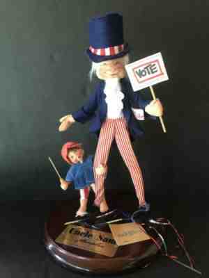 Annalee Mobility Dolls Folk Hero Series "Uncle  Sam" #342 1992 15''  Tag #