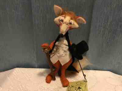 ANNALEE RARE 7.5” ESCORT FOX FORMAL DESIGNER SERIES VINTAGE 1981  SPECTACULAR 