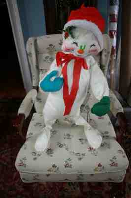 30" Vintage Annalee Store Doll Display Frosty the Snowman 1970 Hand Sewn 1969