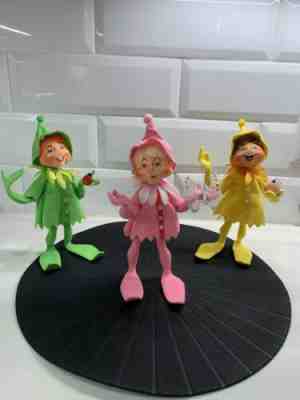 2010 Annalee 9” Spring Elves, set of 3