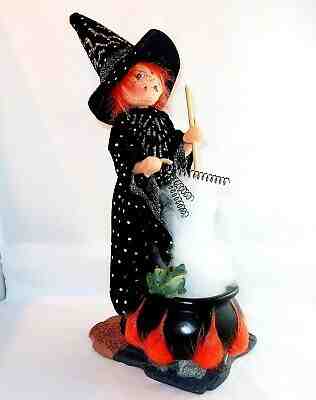 2003 ANNALEE TOY DOLL 12" RARE HALLOWEEN WITCH WITH CAULDRON POT #3328 IN BAG