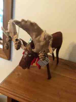 Annalee 8” Northwoods Moose With Pine Cone Decor 2018