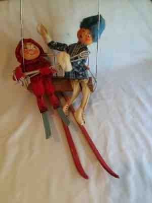 Older Annalee Mom. AND Child On  a Ski Lift