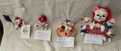 Annalee Patriotic: 2003 Kite-2010 Red Hat-2012 Strawberry Pie-2012 Stars/Stripes