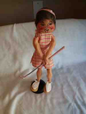 Older. Annalee. 10" Girl. Golfer