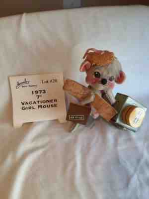 1973. Annalee. 7" Vacationer. Mouse  Signed by Annalee