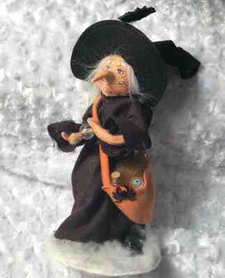Rare Old HAG Witch Bat Hat Crystal Ball Potion ANNALEE Dolls 10"  2010 75Th 