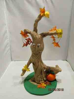 ANNALEE DOLLS 1996 15" TAN HAUNTED TREE WITH PUMPKIN MWT
