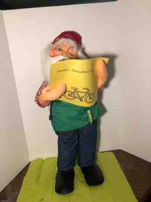  Rare ANNALEE  30" Large Christmas Workshop Santa hard to find