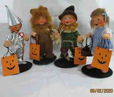 Annalee--2017-- Set of 4--Wizard of Oz--Dorothy, Tin Man, Scarecrow & Lion--New