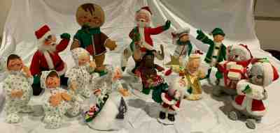 ESTATE LIQUIDATION: 15 DIFFERENT CHRISTMAS THEME ANNALEE FIGURES/DOLLS