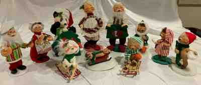 ESTATE LIQUIDATION: 11 DIFFERENT CHRISTMAS THEME ANNALEE FIGURES/DOLLS