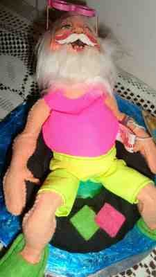 Annalee Summertime Santa on an inner tube floating in a pool 1991 NEW w TAGS