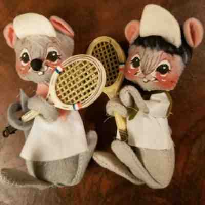 Vintage Annalee Tennis Mice Doll Mobilitee Series 1965