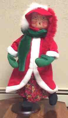 AnnaLee Mobilitee Doll Vintage Christmas Fancy Mrs. Claus Large 30 Inch